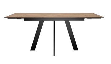 Кухонный стол раскладной DikLine DM120 Дуб галифакс / опоры черные в Ульяновске - предосмотр 1