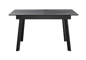 Кухонный стол раскладной DikLine SKH125 Керамика Серый мрамор/подстолье черное/опоры черные (2 уп.) в Ульяновске