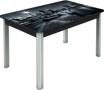 Обеденный раздвижной стол Гамбург исп.1 ноги метал. крашеные №23, Фотопечать (Города №7) в Ульяновске