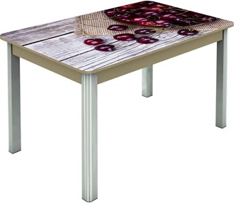 Кухонный стол раскладной Гамбург исп.2 ноги метал. крашеные №23, Фотопечать (Фрукты №29) в Ульяновске