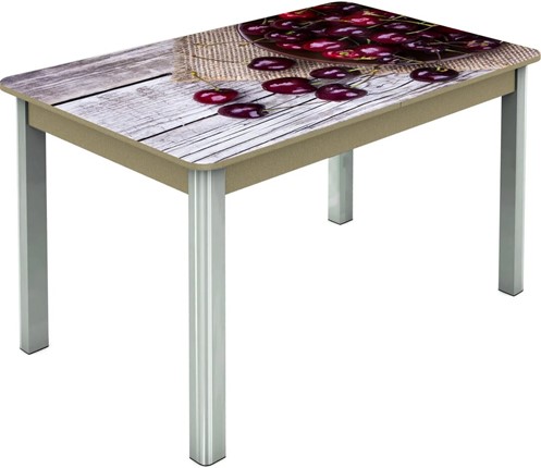 Кухонный стол раскладной Гамбург исп.2 ноги метал. крашеные №23, Фотопечать (Фрукты №29) в Ульяновске - изображение