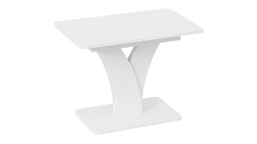 Раздвижной стол Люксембург тип 2 (Белый/Стекло белое матовое) в Ульяновске