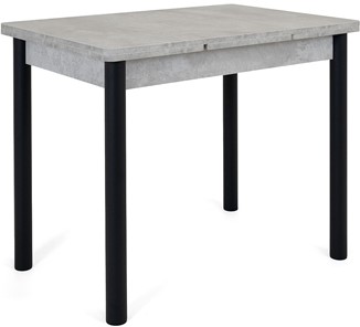 Обеденный раздвижной стол Милан-1 EVO, ноги металлические черные, светлый цемент в Ульяновске