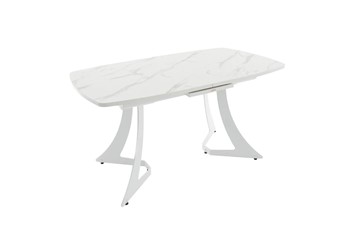 Кухонный стол раздвижной Милан Пластик (Камень белый) в Ульяновске