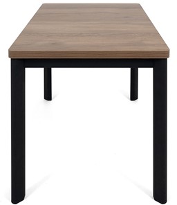 Кухонный стол раскладной Токио-2L (ноги металлические черные, дуб табако) в Ульяновске - предосмотр 2