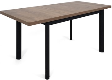 Кухонный стол раскладной Токио-2L (ноги металлические черные, дуб табако) в Ульяновске - предосмотр 3