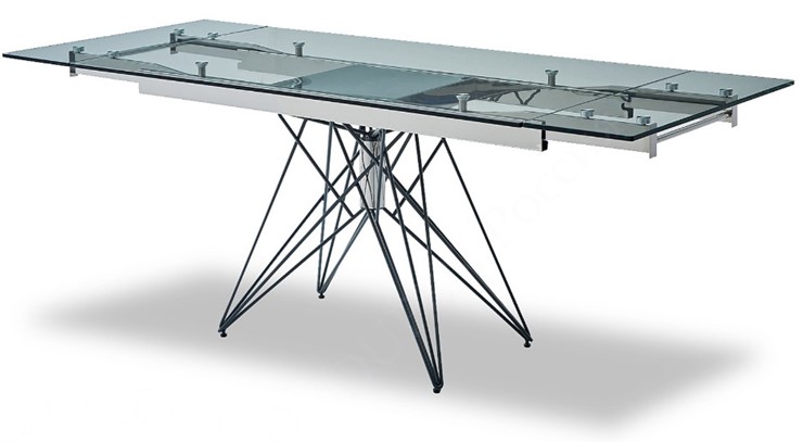 Обеденный раздвижной стол T-041 (140) прозрачный в Ульяновске - изображение 3