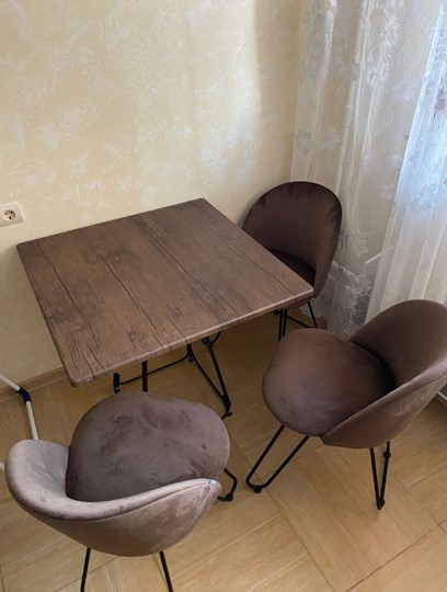 Кухонный стол SHT-TU23/H71/ТT 80 (темно-серый/палисандр) в Ульяновске - изображение 6