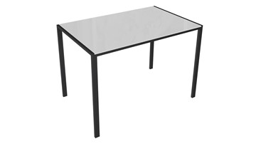 Обеденный стол Торрес тип 1 (Черный муар/Белый глянец) в Ульяновске
