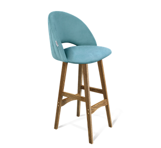 Барный стул SHT-ST34-1 / SHT-S65 (голубая пастель/дуб брашированный коричневый) в Ульяновске