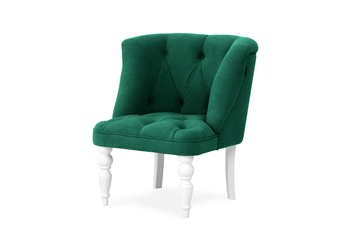 Кресло Бриджит зеленый ножки белые в Ульяновске
