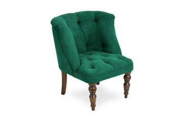 Кресло на ножках Бриджит зеленый ножки коричневые в Ульяновске
