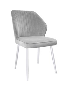 Обеденный стул 222 v08 светло-серый, ножки белые в Ульяновске