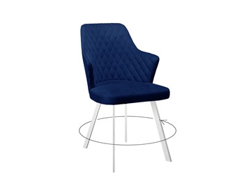 Кухонный стул 245 Поворотный синий/белый в Ульяновске