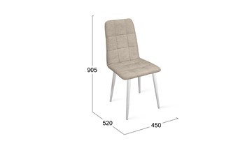 Обеденный стул Аспен К1С (Белый матовый/Микровелюр Duna Brilliant) в Ульяновске - предосмотр 5