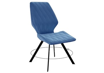 Обеденный стул DikLine 243 поворотный B8 BLUE, ножки черные в Ульяновске