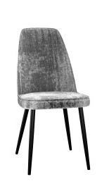Мягкий стул DikLine 326 микровелюр M13 светло-серый, ножки черные в Ульяновске
