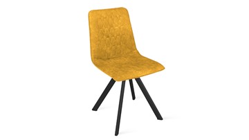 Обеденный стул Хьюго К2 (Черный муар/Микровелюр Wellmart Yellow) в Ульяновске
