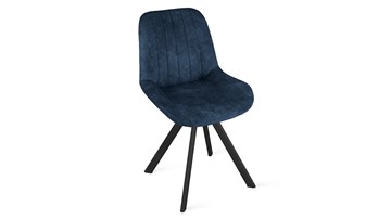 Обеденный стул Марвел Исп. 2 К2 (Черный муар/Микровелюр Wellmart Blue) в Ульяновске