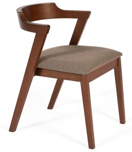 Обеденный стул VERSA (Верса) бук/ткань 54,5x56x74 Коричневый (2 шт) арт.13988 в Ульяновске