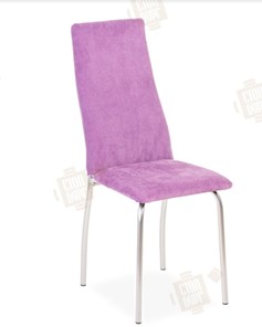 Обеденный стул Волна, каркас металл хром, инфинити фиолетовый в Ульяновске