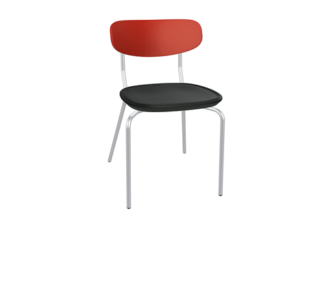 Обеденный стул SHT-ST85-2/SB85-2/S85M (красный/черный/хром лак) в Ульяновске - изображение