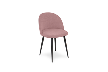 Мягкий стул для кухни Лайт розовый черные ножки в Ульяновске - предосмотр