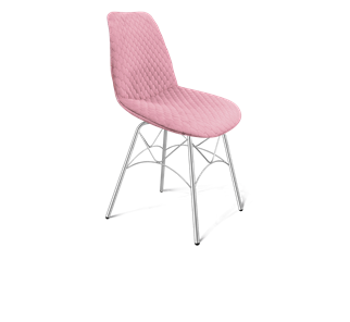 Обеденный стул SHT-ST29-С22 / SHT-S107 (розовый зефир/хром лак) в Ульяновске