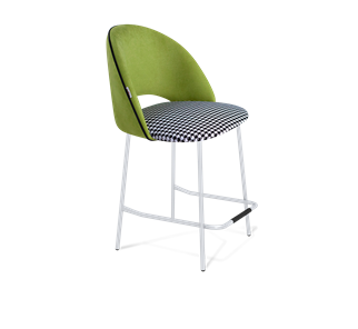 Полубарный стул SHT-ST34-3 / SHT-S29P-1 (оливковый/гусиная лапка/хром лак) в Ульяновске
