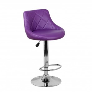 Барный стул Комфорт с мягкой спинкой WX-2396 экокожа фиолетовый в Ульяновске - предосмотр 1