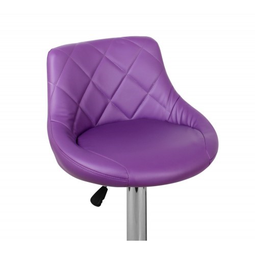 Барный стул Комфорт с мягкой спинкой WX-2396 экокожа фиолетовый в Ульяновске - изображение 2