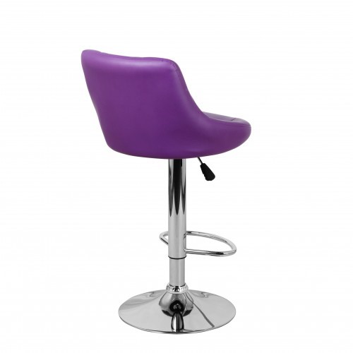 Барный стул Комфорт с мягкой спинкой WX-2396 экокожа фиолетовый в Ульяновске - изображение 4