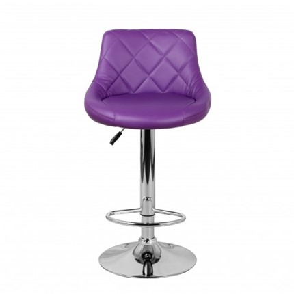 Барный стул Комфорт с мягкой спинкой WX-2396 экокожа фиолетовый в Ульяновске - изображение