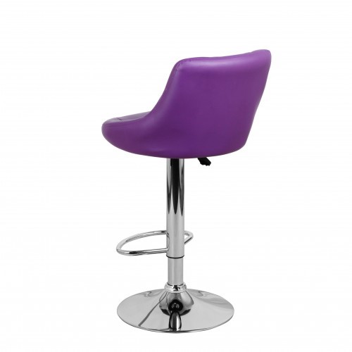Барный стул Комфорт с мягкой спинкой WX-2396 экокожа фиолетовый в Ульяновске - изображение 6