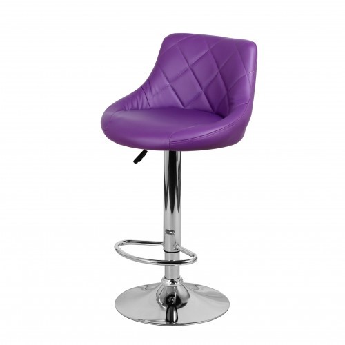 Барный стул Комфорт с мягкой спинкой WX-2396 экокожа фиолетовый в Ульяновске - изображение 8