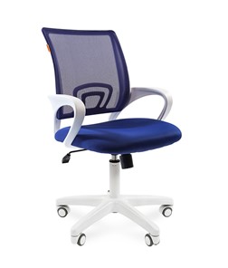 Офисное кресло CHAIRMAN 696 white, ткань, цвет синий в Ульяновске