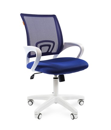 Офисное кресло CHAIRMAN 696 white, ткань, цвет синий в Ульяновске - изображение