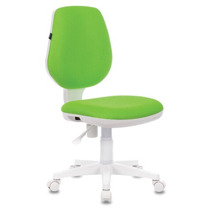 Офисное кресло Brabix Fancy MG-201W (без подлокотников, пластик белый, салатовое) 532414 в Ульяновске - изображение