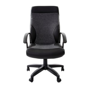 Кресло офисное Brabix Trust EX-535 (экокожа черная, ткань серая) в Ульяновске