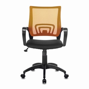 Офисное кресло Brabix Fly MG-396 (с подлокотниками, сетка, оранжевое/черное) 532084 в Ульяновске - предосмотр