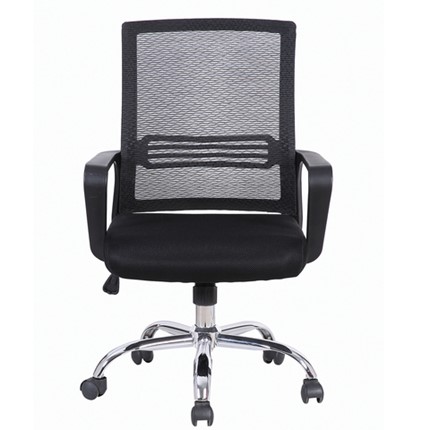 Кресло компьютерное Brabix Daily MG-317 (с подлокотниками, хром, черное) 531833 в Ульяновске - изображение
