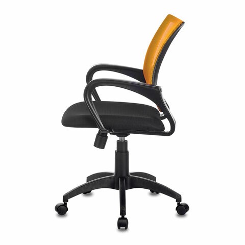 Офисное кресло Brabix Fly MG-396 (с подлокотниками, сетка, оранжевое/черное) 532084 в Ульяновске - изображение 3