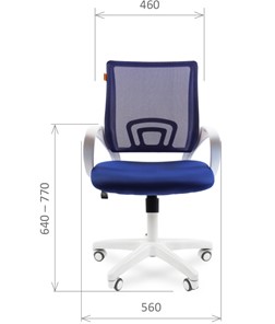 Офисное кресло CHAIRMAN 696 white, ткань, цвет синий в Ульяновске - предосмотр 1