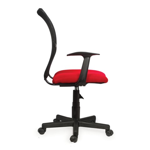 Офисное кресло Brabix Spring MG-307 (с подлокотниками, комбинированное красное/черное TW) в Ульяновске - изображение 1