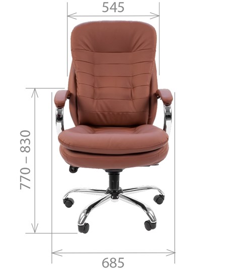 Кресло офисное CHAIRMAN 795 экокожа, цвет коричневый в Ульяновске - изображение 1