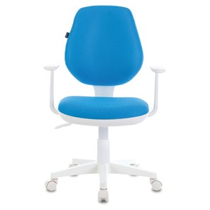 Офисное кресло Brabix Fancy MG-201W (с подлокотниками, пластик белый, голубое) 532411 в Ульяновске - предосмотр 1