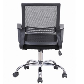 Кресло компьютерное Brabix Daily MG-317 (с подлокотниками, хром, черное) 531833 в Ульяновске - предосмотр 2