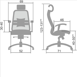 Офисное кресло Samurai S-3.04, черный в Ульяновске - предосмотр 4