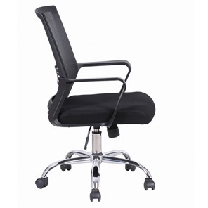 Кресло компьютерное Brabix Daily MG-317 (с подлокотниками, хром, черное) 531833 в Ульяновске - предосмотр 1