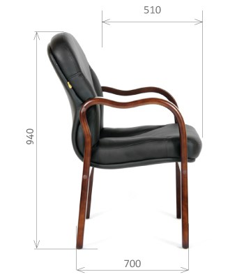 Офисное кресло CHAIRMAN 658 Натуральная кожа черный в Ульяновске - изображение 2